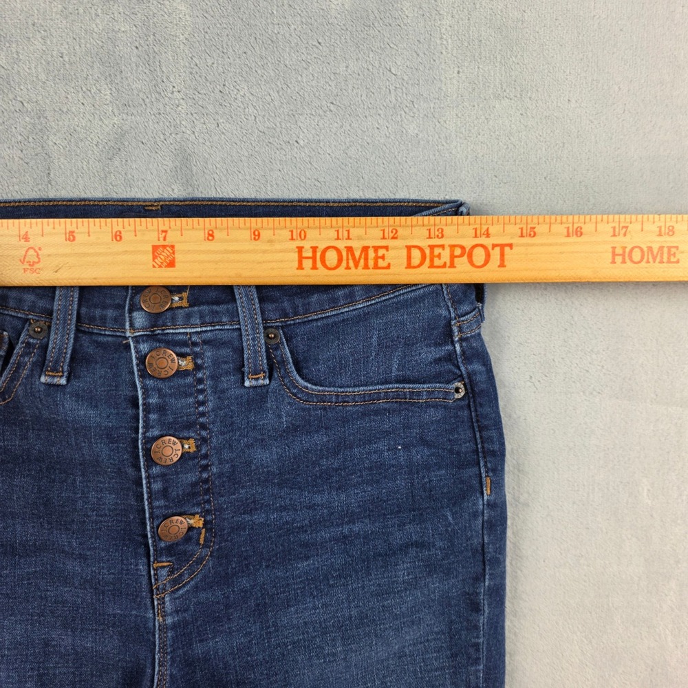 J.Crew 10" High-Rise Skinny Jeans Womens 28 Dark Wash Button Fly BK585 FA22 - Picture 4 of 14